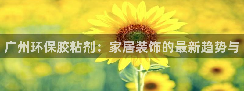 杏耀注册开户：广州环保胶粘剂：家居装饰的最新趋势与